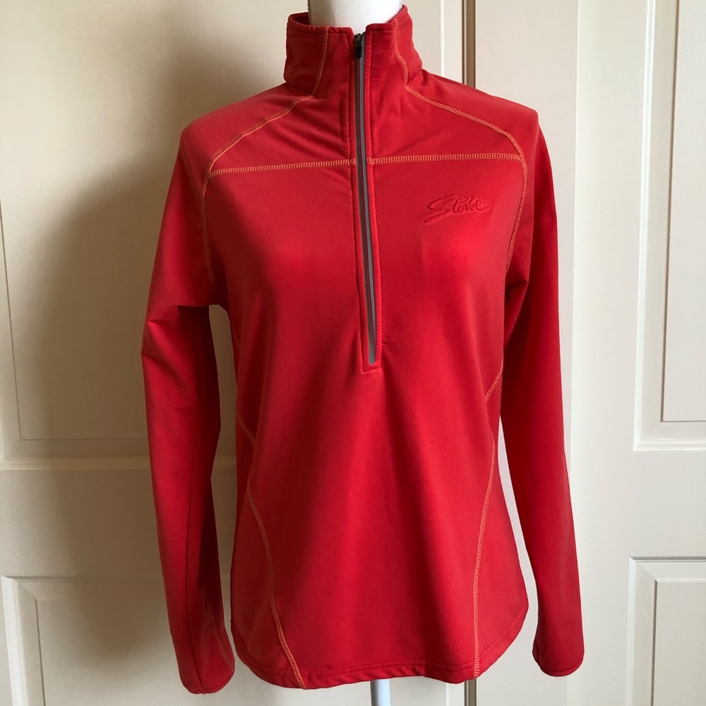 STOWE (VT) LevelWear Red Half Zip Pullover Jacket
